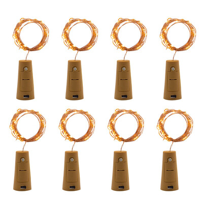 

Siaonvr 8Pcs Cork Shaped LED Night Starry Light Wine Bottle Lamp For Party Decor MR