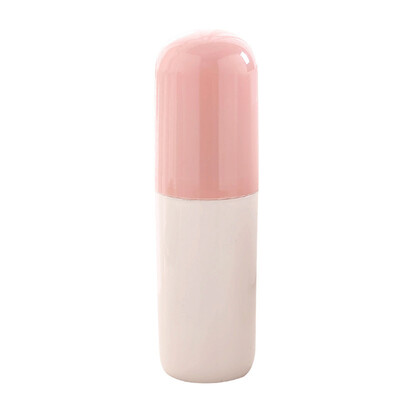

Bicolor Travel Toothbrush Case Portable Toothbrush Cup Compact Toiletries Container Storage Box with Lid Cover