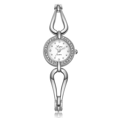 

Korean version of the small fresh temperament womens watch EASY through hot diamond-encrusted alloy student bracelet table