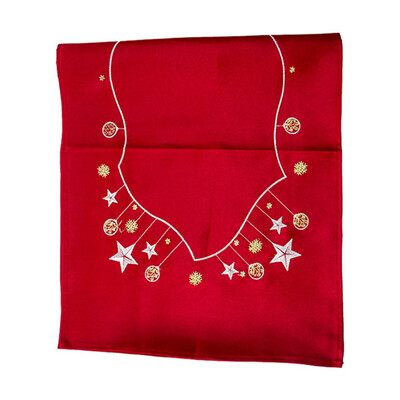 

2020 New Style Christmas Decor Tablecloth Printed Embroidered Christmas Table Runners Elegant Table Flag