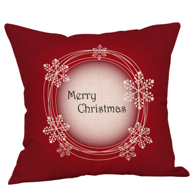 

Tailored New Christmas Cotton Linen Pillow Case Sofa Cushion Cover Home Decor