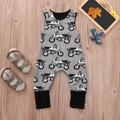 

Newborn Baby Girls Boys Cute Car Print Jumpsuit Bodysuit Romper Clothes