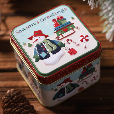 

〖Follure〗Square Bump Candy Box Storage Iron Box Christmas Candy Cans ChildrenS Gift