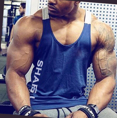 

Gym Men Bodybuilding Tank Top Muscle Stringer Athletic Fittness Shirt Clothes