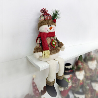 

Tailored Sitting Christmas Santa Claus Snowman Elk Xmas Ornament Window Decoration