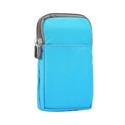 

Canvas Multi Layer Zipper Phone Pouch Belt Clip Bag Wallet Sports Case Bag