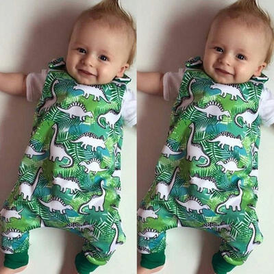 

Dinosaur Romper Newborn Baby Boys Girls Cartoon Bodysuit Jumpsuit Playsuit 1PC Outfit 3-18M