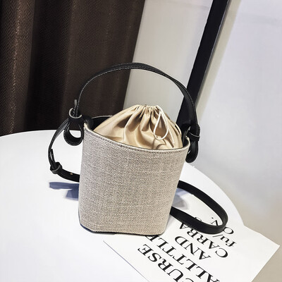 

Tailored Women Vintage Beach Straw Bag Burlap Sling Bucket Bag Beach Bag Messenger Bag