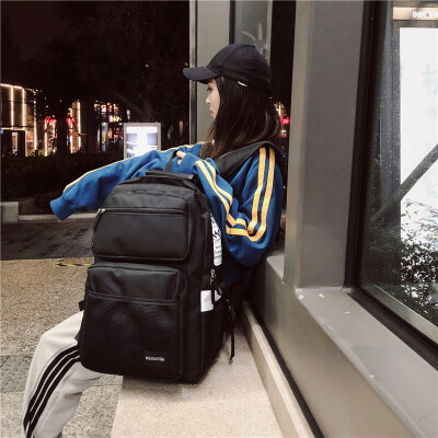 

Korean version of high school students shoulder bag female ins mens large capacity leisure tide brand travel bag computer backpac