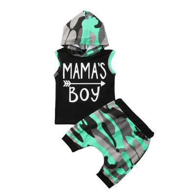 

Toddler Baby Kids Boy Summer Hoodie Tops T-shirt Pants 2Pcs Outfits Set