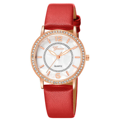

Drop Shipping Women Simple Dial Wristwatches Casual Fashion Luxury Leather Strap Quartz Watches Clock Relogio Feminino