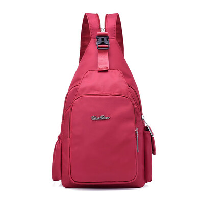

Trendy shoulder bag woman chest bag ins nylon cloth small backpack Korean version leisure street girl bag