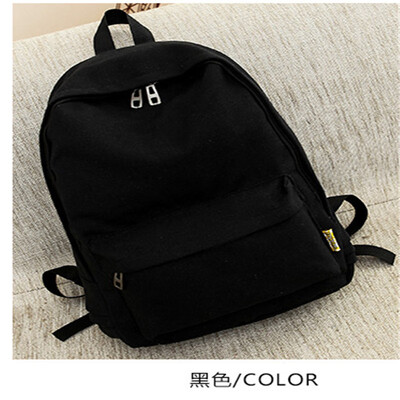 

Brand New Unisex Canvas Backpack College Students Backpack School Bag Rucksack Solid Zipper High Capacity Fashion Hot 2019