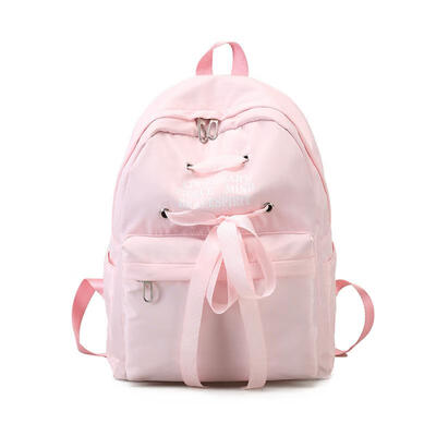 

Women Canvas Backpack Ladies Shoulder School Bag Rucksack For Girls Travel Fashion Cute Ribbon Bag