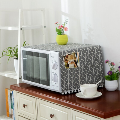 

Microwave Cover Microwave Oven Hood Oil Dust Cover With Storage Bag Kitchen Accessories Supplies Home Decoration