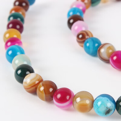 

Natural Gemstone Agate Round Bead Strands Dyed Mixed Color 6mm Hole 1mm about 63pcsstrand 1535"