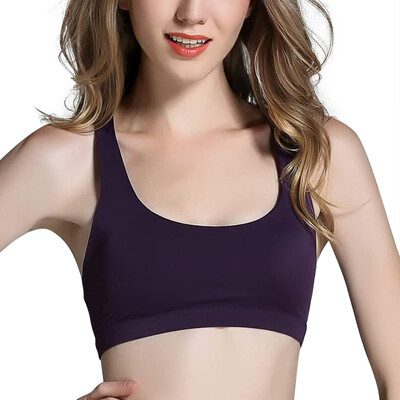 

Toponeto Women Solid Seamless Stretch Sport Style Bra Fitness Tops Workout Yoga Vest