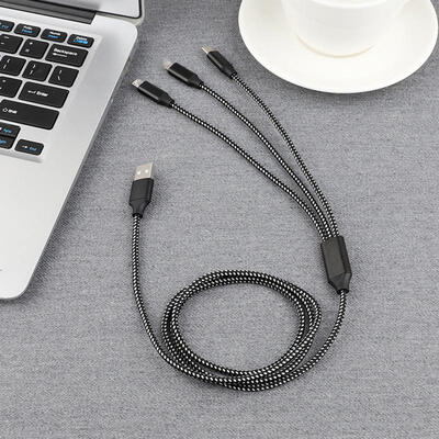 

3 In 1 USB Charging Cable Micro USB Type C 8Pin Cable For IPhone IPad Android