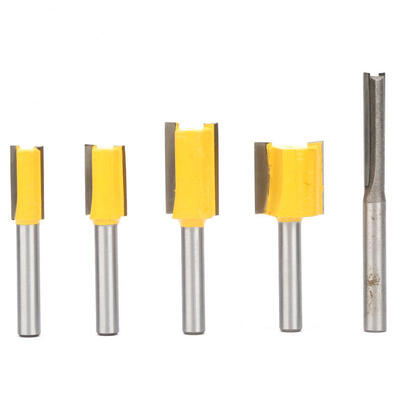 

Greensen 5Pcs High Hardness 14" Shank Woodworking Milling Cutter Trimming Router Bit Accessories