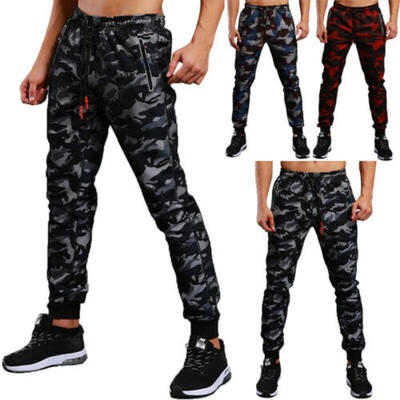 

Mens Jogger Pants Sweatpants Track Slim Fit Workout Gym Basic Sports Camo US