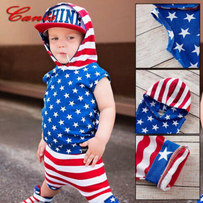 

2pcs Newborn Toddler Kids Baby Boy Clothes Hooded T-shirt TopsPants Outfits Set