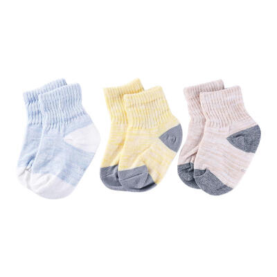 

3pairsset Baby Boys Girls Warm Socks Casual Kids Splicing Color Short Sock