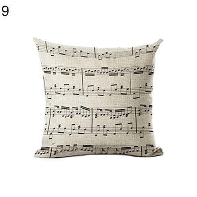 

Piano Music Note Linen Pillow Case Cushion Cover Sofa Bedroom Car Decoration