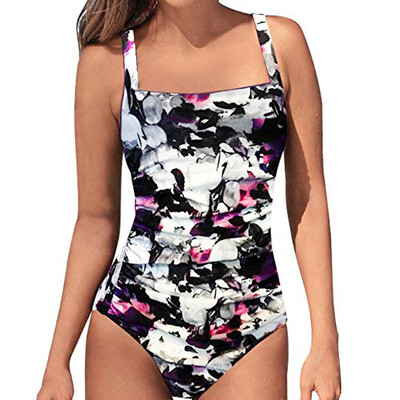 

Saidsome Womens Retro Pad Push-up Piece One-Piece Swimsuit Control Bath Suit Swimsuit