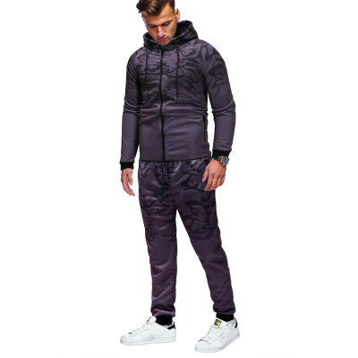 

SUNSIOM Mens Tracksuit Jogging Hoodie Coat Jacket Trousers Pants Sports Sweat Set Suit