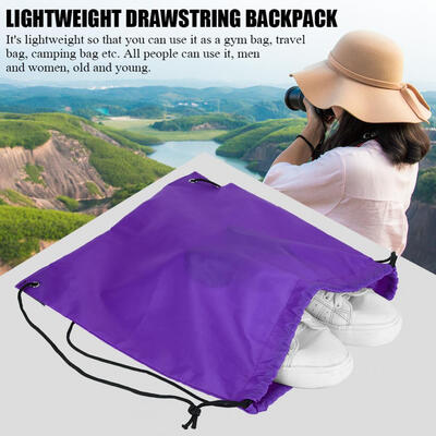 

Waterproof Drawstring Backbag Outdoor Travel Sports Gym Storage Bag for Men&Women Lightweight Drawstring Backpack