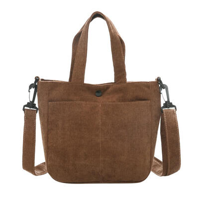

Women Solid Corduroy Satchel Shoulder Handbags Lady Crossbody Messenger Bag