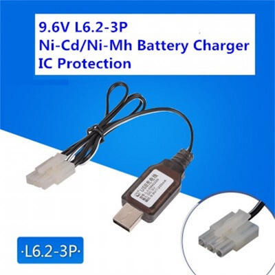 

L62-3P 96V USB Charger Cable with Protected IC For RC Battery Toys Car Ship Robot Battery Charger Parts
