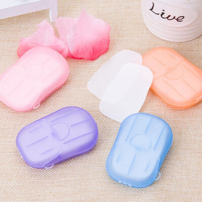 

Convenient Washing Hand Bath Soap Fakes Travel Portable Scented Slice Sheets Foaming Box Tools Random Color