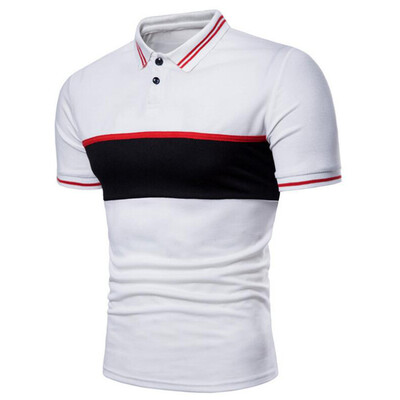 

Men Casual Colorblock Short Sleeve Shirt