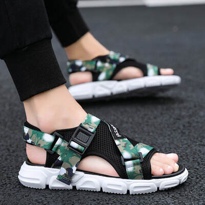 

Vietnamese sandals mens Korean version Baitao beach shoes summer new recreational breathable thick sole heightened slippers