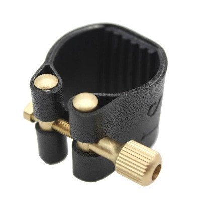 

Ligature Fastener for Alto Sax Saxophone Rubber Mouthpiece Artificial Leather Compact Durable