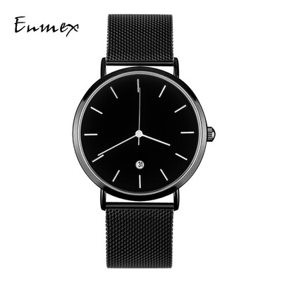 

Two - pin lightweight steel - woven wristwatch Simple Calendar Mystery Cold Watch