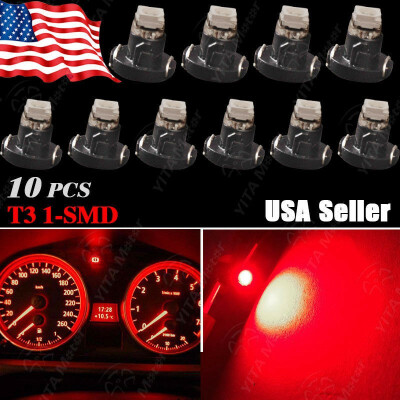 

10x Pure Red T3 SMD Neo Wedge LED Cluster Instrument Panel Dashboard Lights bulb