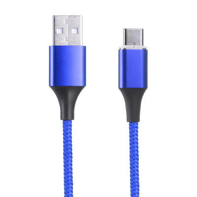 

Magnetic Type-C Nylon Braided 5V 3A 1m Charging Data Cable wSide Lights