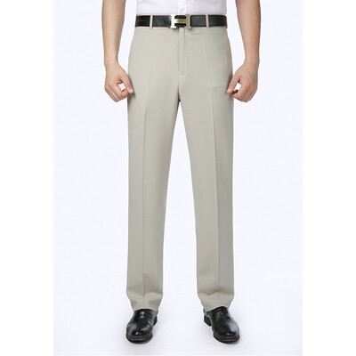 

WENGUANGUO Summer Thin Pleated Standard Edition Mens Pants 7929
