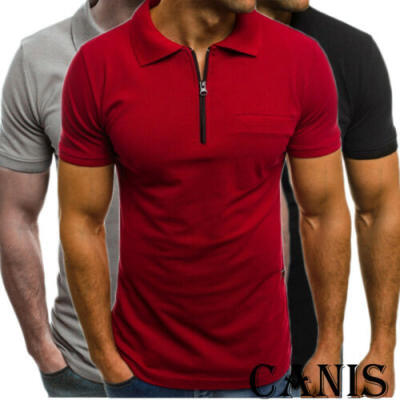 

Mens Slim Fit Polo Shirts Short Sleeve Casual Golf T-Shirt Jersey Tops Tee