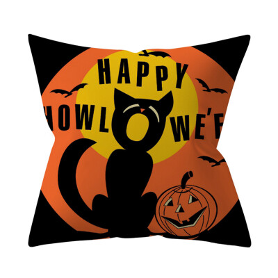 

Happy Halloween Square Pillow Cases Car Sofa Cushion Cover Home Decor