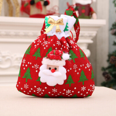 

Tailored Christmas Candy Bag Santa Claus Snowmen Gift Bag Children Storage Bag