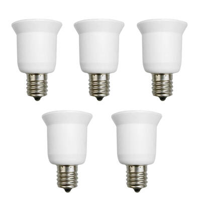 

5pcs Durable Light Socket Splitter Adapter E17 to E27 Lamp Holder Converter