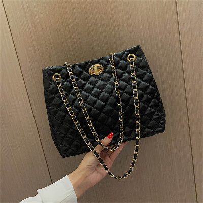 

Linger chain package ins atmosphere lock womens bag new 2019 early autumn capacity single shoulder bag oblique bag