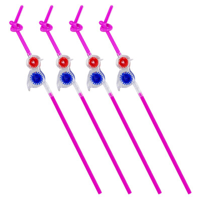 

Toponeto 10PC Creative Straw Disposable Bird Shape Straws Decorative Drink Juice Straw