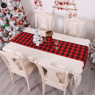 

Tailored Plaid Pattern Placemat Dining Table Tablecloth Non-Slip Christmas Home Decor