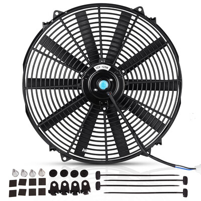 

10" inch UNIVERSAL SLIM FAN PUSH PULL ELECTRIC RADIATOR COOLING 12V 80w 1750CFM