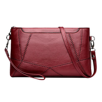 

Women Casual PU Leather Shoulder Messenger Handbags Pure Zipper Wristlets