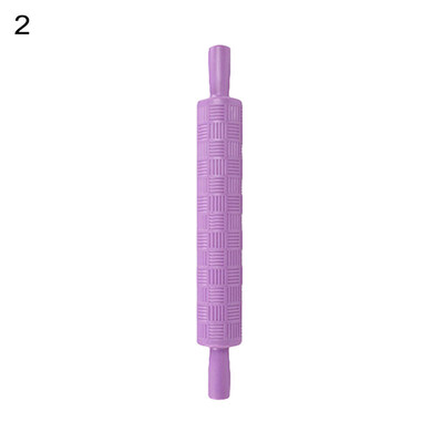 

Lovely Engraved Pattern Plastic Pastry Rolling Pin Roller Kitchen Baking Tool